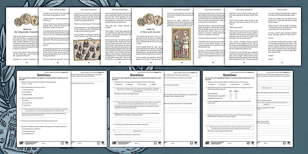 KS2 Ancient Romans Fiction Story Differentiated Reading Comprehension ...